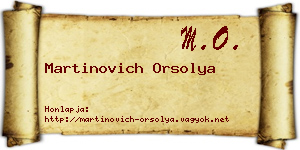 Martinovich Orsolya névjegykártya
